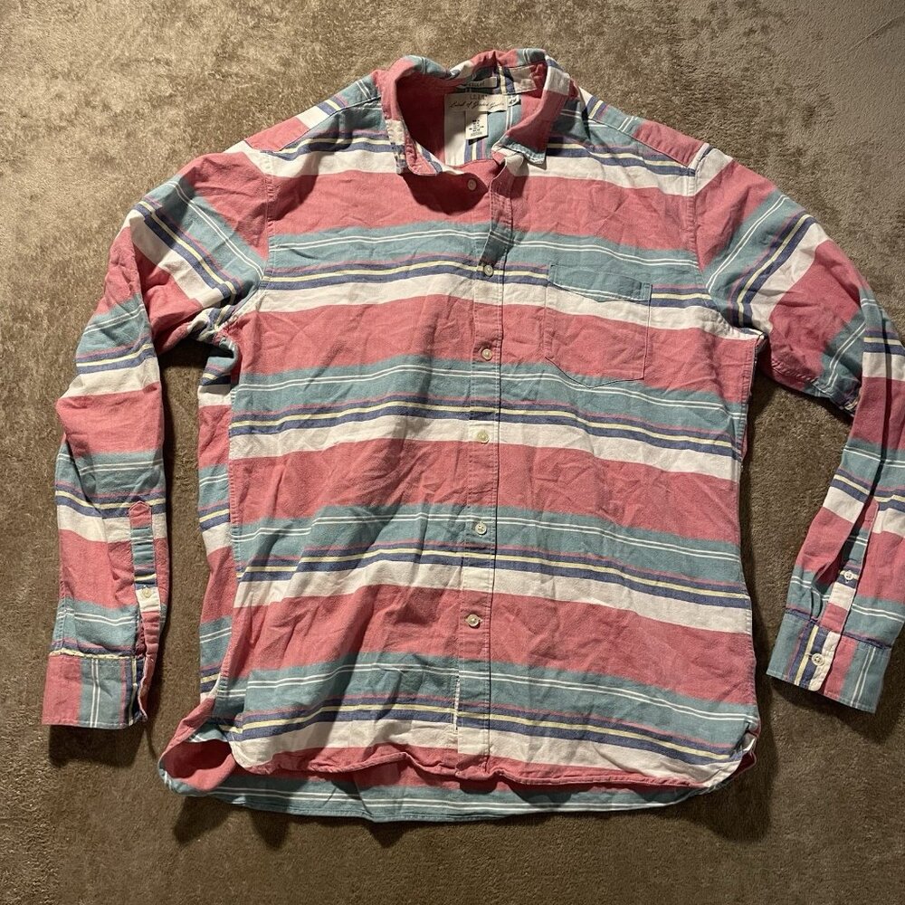 H&M L.O.G.G. Label Of Graded Goods Shirt Mens XL Colorblock Striped Long Sleeve